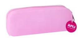 APLI Kids estuche glitter fucsia - estuche de silicona para niños