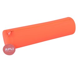 APLI Kids estuche silicona soft touch redondo naranja - flexible e impermeable