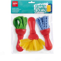 APLI Kids Maxi Brochas - Set de pinceles de esponja y EVA 3 piezas