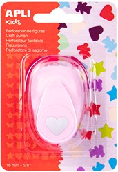 APLI Kids perforadora corazón 16 mm - herramienta creativa para niños