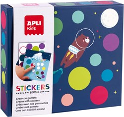 APLI Kids APLI - Caja de pegatinas Vuela a la Luna (con 8 tarjetas y etc.)