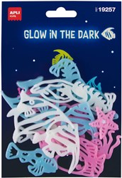 APLI Kids pegatinas - Peces glow in the dark 12 unidades cartón
