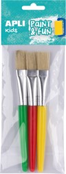 APLI Kids set de pinceles jumbo - pintura para niños 3 piezas