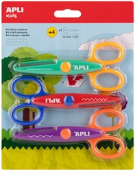 APLI Kids set tijeras creativas manualidades 13,5 cm multicolor