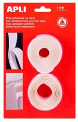 APLI Kids cinta de velcro blanca - material autoadhesivo 2 x 100 cm