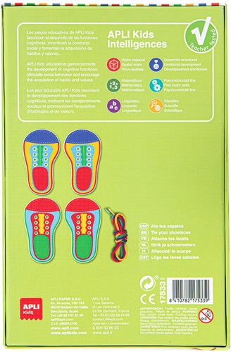APLI Kids aprender a atar los cordones - juguete educativo con tarjetas de zapatos-2