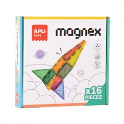 APLI Kids bloques de construcción magnéticos transparentes 18 piezas juguete educativo