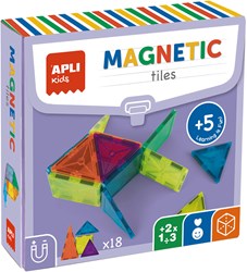 APLI Kids bloques de construcción magnéticos transparentes 18 piezas juguete educativo