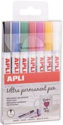 APLI Kids set de rotuladores permanentes - extra fino - 7 colores - juguete creativo