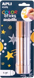 APLI Kids barras de pintura metálicas oro y plata 6 unidades - pintura creativa infantil