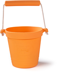 BigJigs cubo de juguete de silicona - playa naranja albaricoque