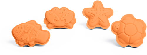 Bigjigs Moldes de Arena de Color Naranja Albaricoque