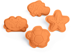 Bigjigs Moldes de Arena de Color Naranja Albaricoque