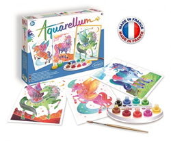 Sentosphère pintar por números set Aquarellum Unicornio y Pegaso