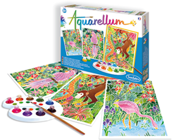 Sentosphère pintura acuarela animales tropicales set creativo niños