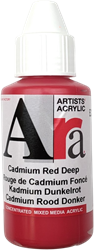 Ara pintura acrílica pintura profesional Rojo Cadmio Oscuro 100 ml