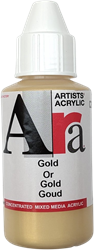 Ara pintura acrílica oro 100ml efecto metálico para pintar y manualidades