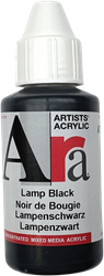 Ara pintura acrílica Lamp Black 100 ml - pintura negra intensa