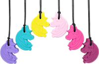 ARK Therapeutic collar mordedor juguete sensorial unicornio magenta estándar Kauwketting in eenhoornvorm met hart en ster, voor lichte tot matige kauwers.-2