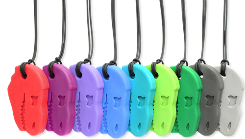 ARK Therapeutic collar mordedor juguete sensorial T-Rex verde bosque XXT Stevige, brede kauwketting in T-Rex-vorm, geliefd bij dinofans, voor kinderen en volwassenen.-2