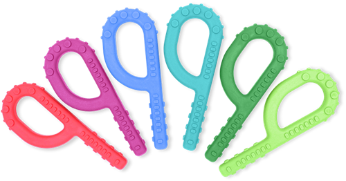ARK Therapeutic juguete sensorial para morder Textured Grabber magenta estándar Grabber-kauwtool met 3 texturen, ook geschikt voor eettherapie en sensorische opbouw.-2