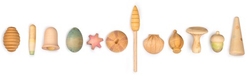 Grapat figuras de madera Wonders - set de 12 elementos naturales