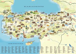 Art Puzzle Karte der Türkei -  Teile