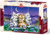 Art Puzzle rompecabezas Kittens swinging in the Moonlight - 500 piezas-2