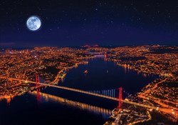 Art Puzzle Neon Puzzle - Three Bridges, Bosphorus -  Teile