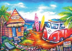 Art Puzzle rompecabezas Surf Camp 260 piezas cartón rústico