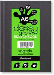 Artgecko Artgecko Classy Schetsboek A6 Portret 150gr 46 vel Wit