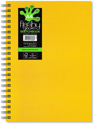 Artgecko cuaderno de bocetos A4 espiral amarillo-blanco 150g 40 hojas duradero