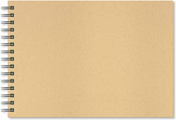 Artgecko cuaderno de bocetos A4 apaisado 150g 40 hojas blanco - papel de dibujo duradero
