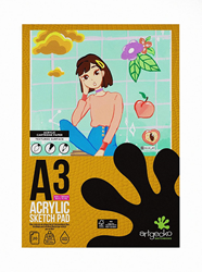 Artgecko Artgecko Pro Schetsblok A3 Acryl 240gr 20 vel Wit