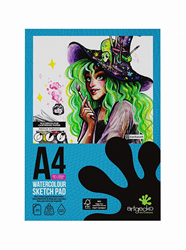 Artgecko bloc de dibujo A4 acuarela 300gr 20 hojas blanco - papel para pintar