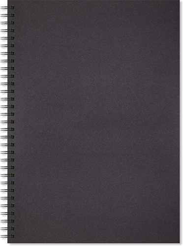 Artgecko cuaderno de bocetos A3 negro espiral 200g 40 hojas papel sostenible