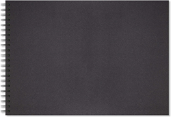 Artgecko cuaderno de bocetos A4 negro espiral 200gr 40 hojas horizontal