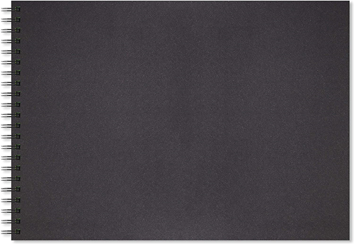 Artgecko cuaderno de bocetos A4 negro espiral 200gr 40 hojas horizontal