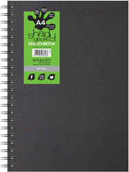 Artgecko cuaderno de dibujo A4 gris 220g espiral papel resistente