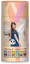 Avenir Loopie Fun Tasje: HERT 15x14.5cm, met schouderband 130cm, in tube  diam.11x24cm, 6+