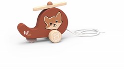 Speedy Monkey helicóptero de madera para tirar - colorido y educativo