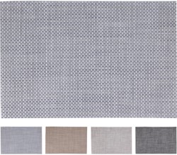Excellent Houseware mantel individual plástico 45x30cm gris accesorio mesa