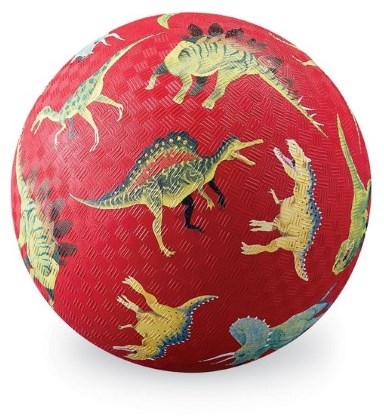 Crocodile Creek pelota de juego dinosaurio rojo goma 13cm para niños