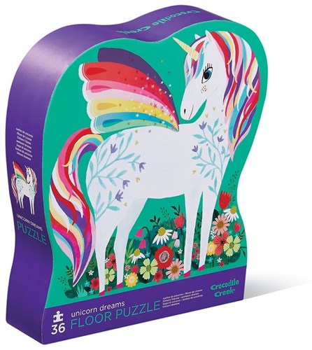 Crocodile Creek puzzle en forma de Unicorn Dreams - 36 piezas