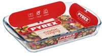 Pyrex fuente horno vidrio 34x23cm 2,6l - utensilio de cocina resistente al calor-2