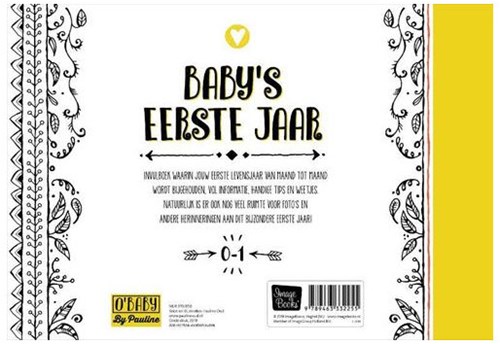 Image Books libro de recuerdos para bebé O'Baby primer año tapa dura amarillo-3