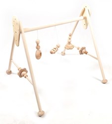 Hess gimnasio de bebé arco de madera multicolor ajustable juguete