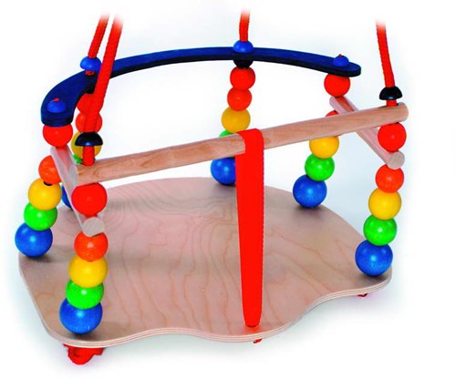 Hess Babyschommel deluxe (naturel/regenboog)