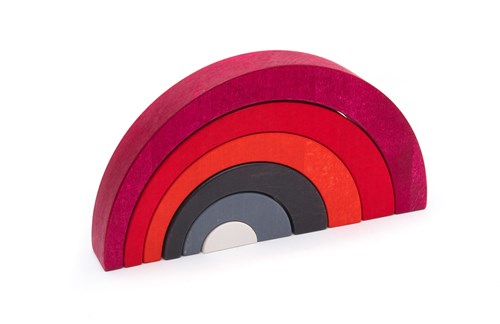 Bajo arcos de juguete de madera Asimétricos - 6 piezas - coloridos-3