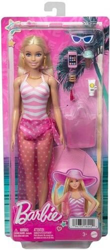 Mattel muñeca Barbie de playa deluxe - Malibu con accesorios - muñeca Barbie